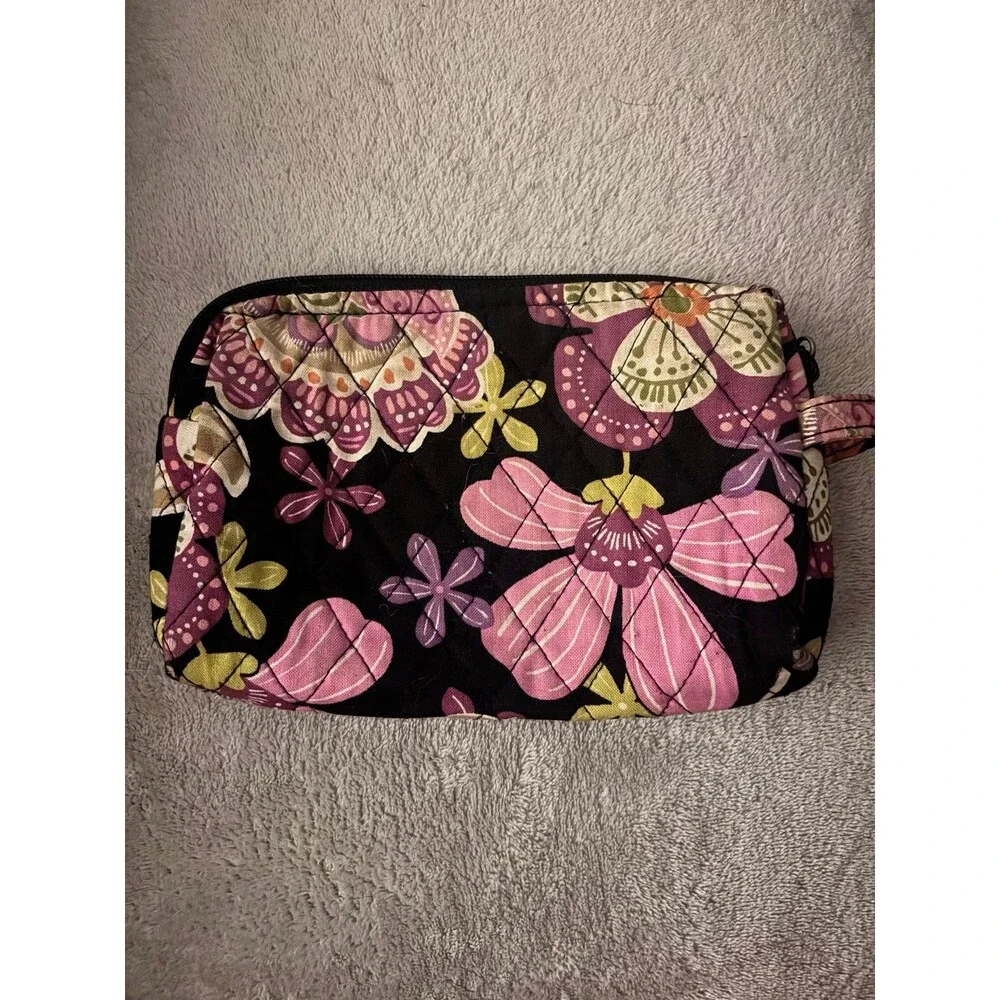 Vera Bradley Pirouette Large Quilted Cosmetic Makeup Bag Pouch